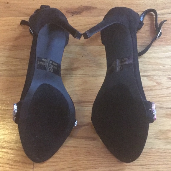 NEW Black Jeweled Sandals - Picture 6 of 6